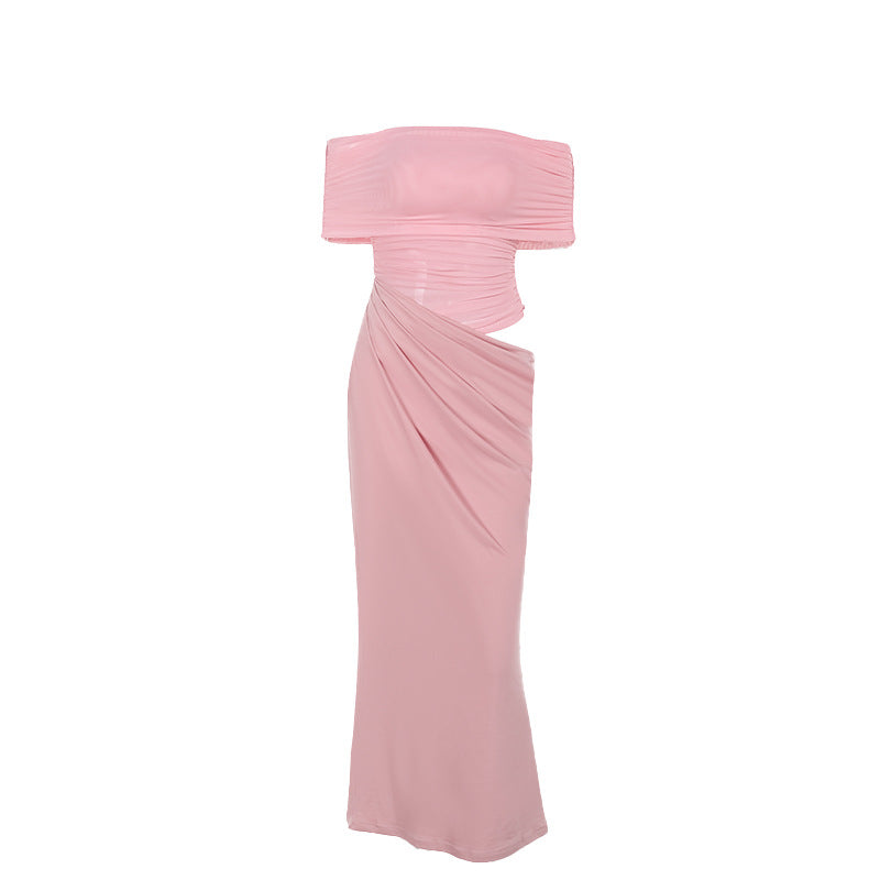 Elegant Sexy Slim-fit Hollow-out Midriff-baring Dress For Women