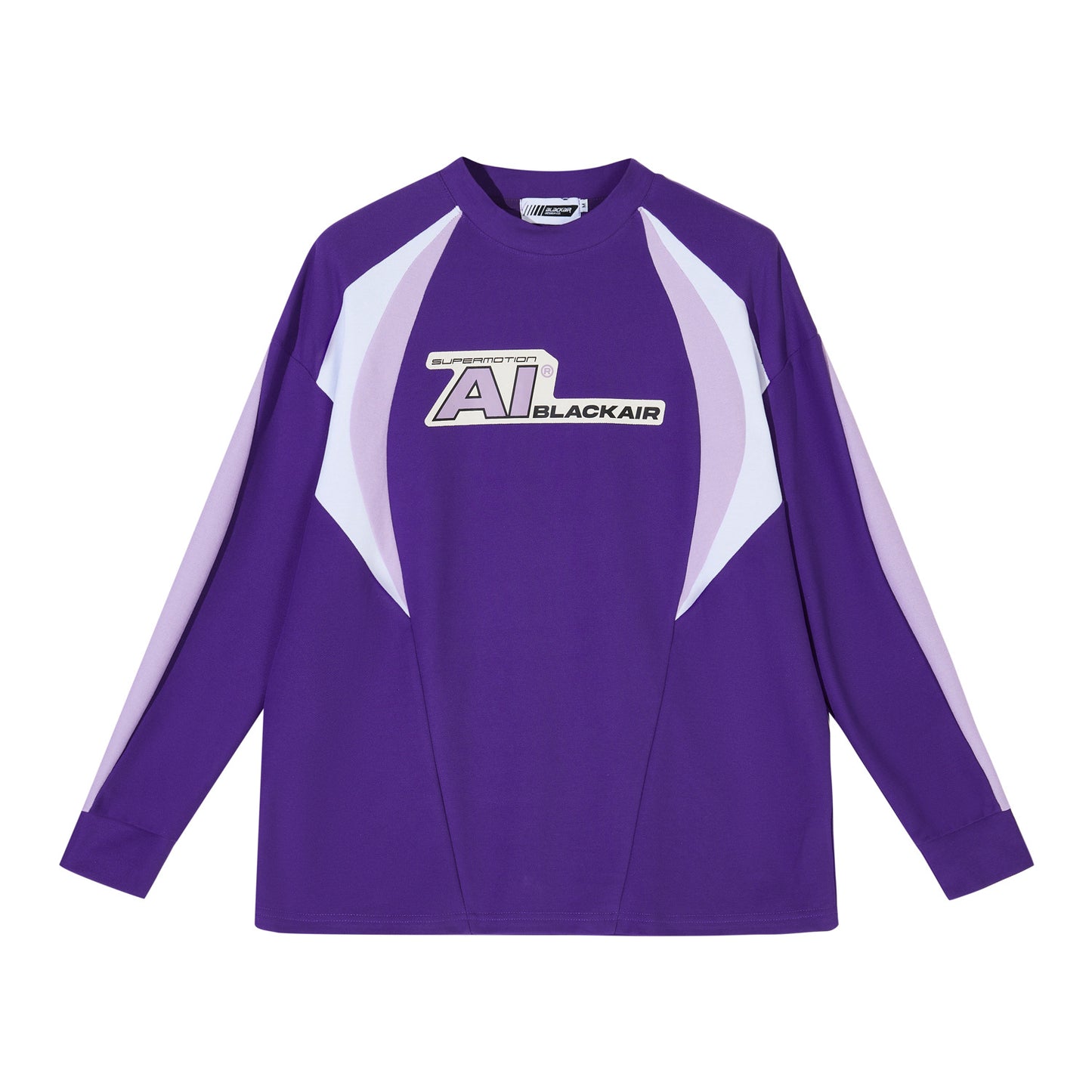 Thin Street Stitching Sports Style With Letters Casual Long Sleeve Sweatshirt