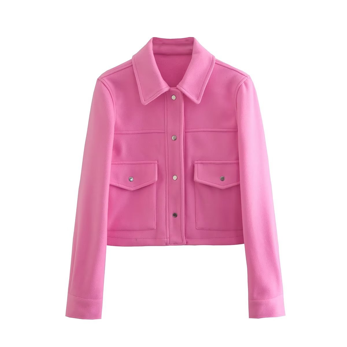 Women's Soft Woolen Shirt Woolen Coat Top