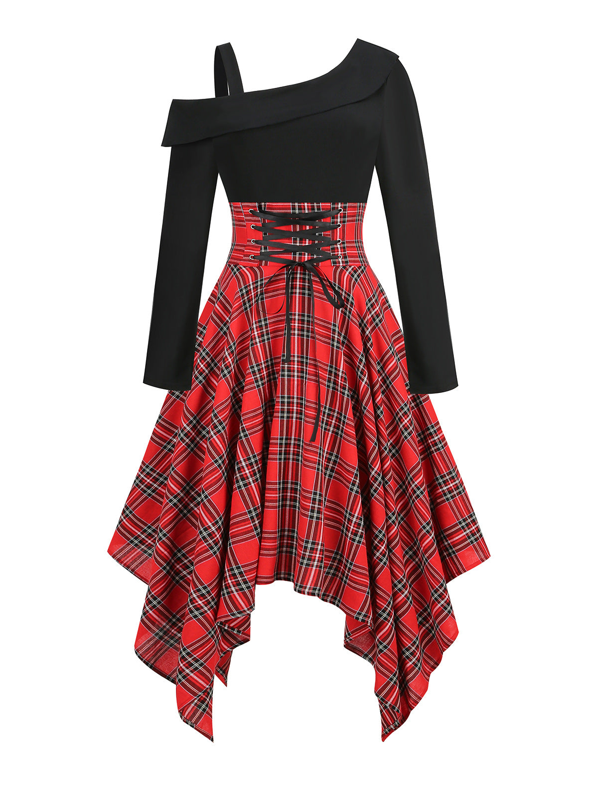 Irregular Long-sleeve Dress For Women