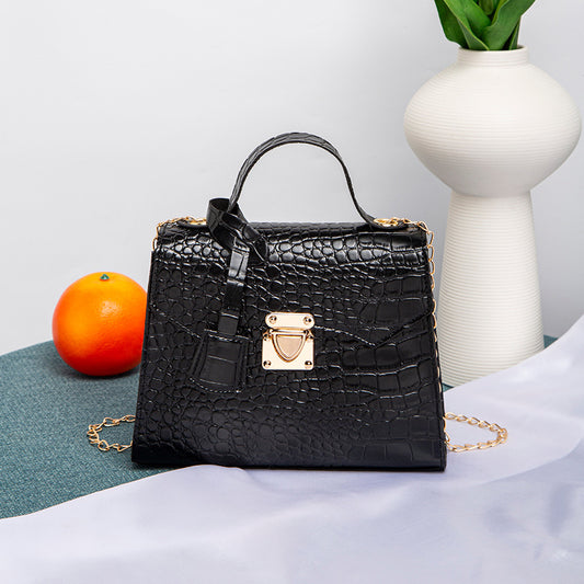 Street Fashion PU Crocodile Pattern Women's Handbag