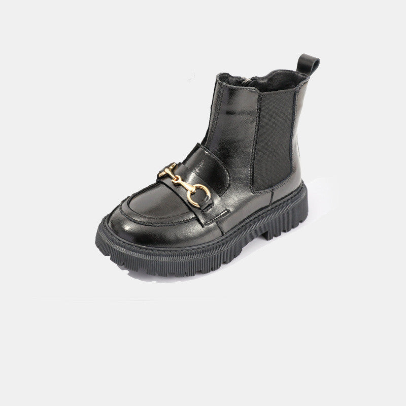 Children's Leather Short Martin Boots