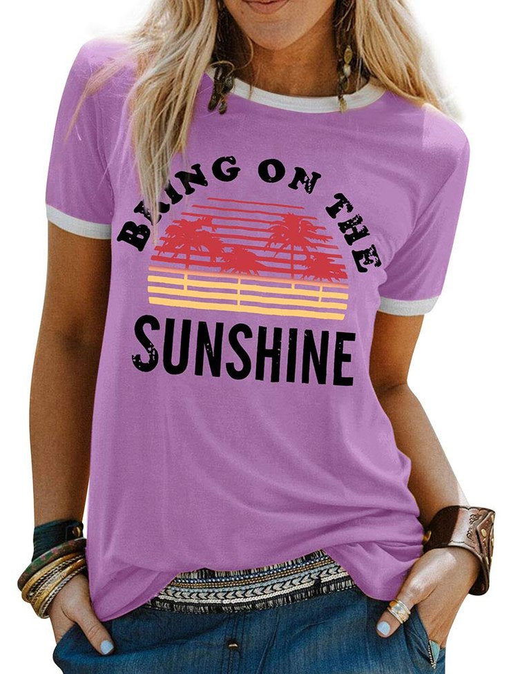 European And American Hip-hop Digital 3D Printing Women's Sports T-shirt