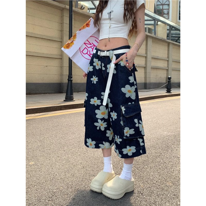 Men's And Women's Summer Trendy Loose-fitting Figure-flattering Mid-length Wide-leg Pants