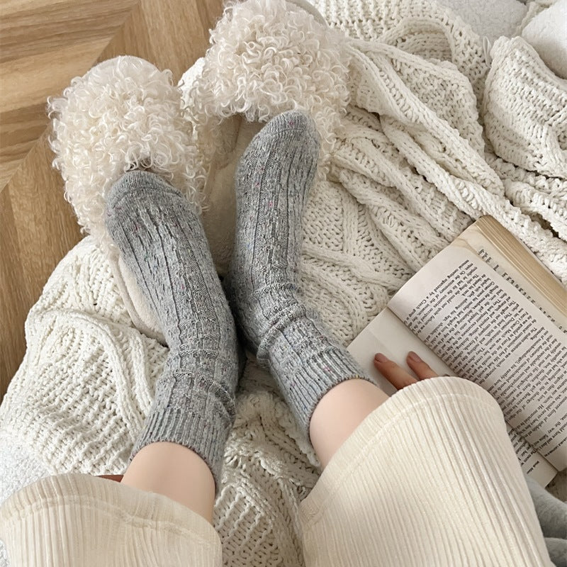 Womens Thick Insulated Wool Mid-calf Socks