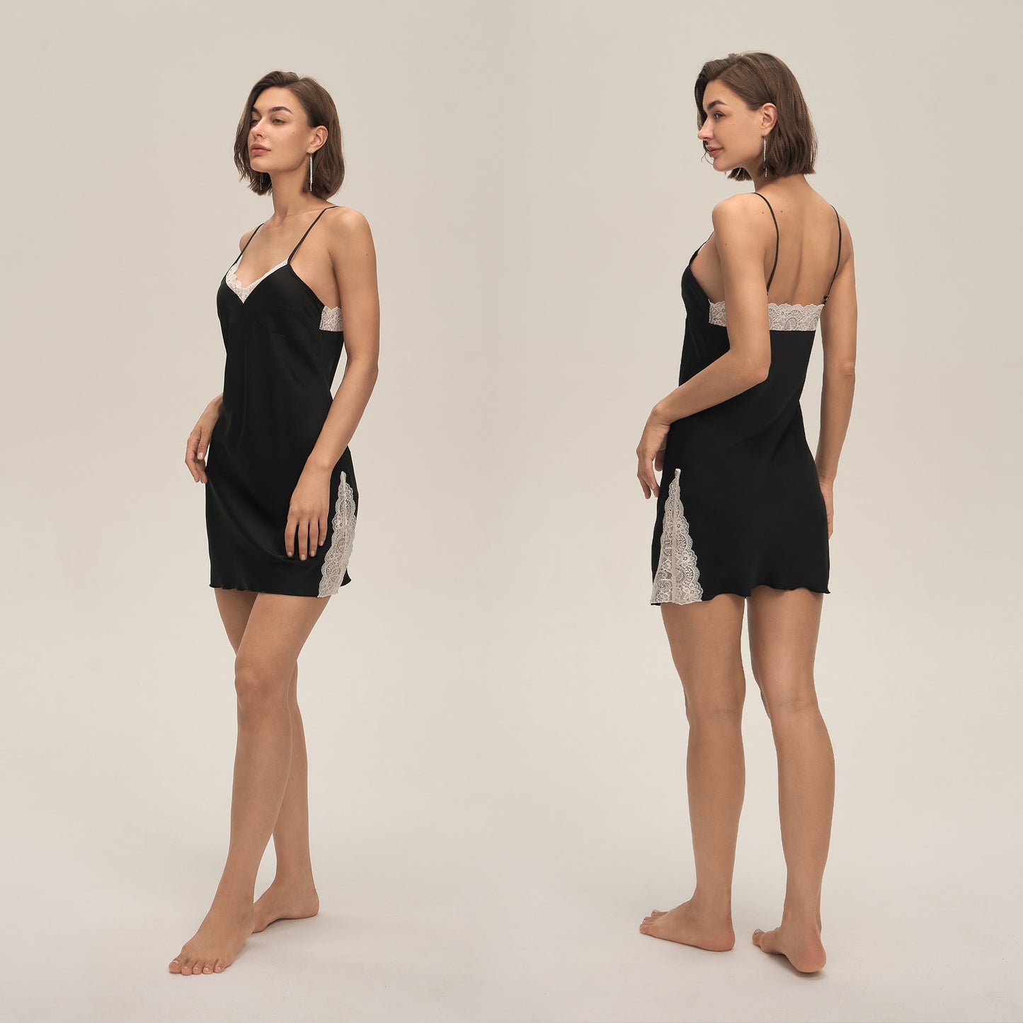 Satin Chiffon Camisole Nightdresscasual, Comfortable Loungewear