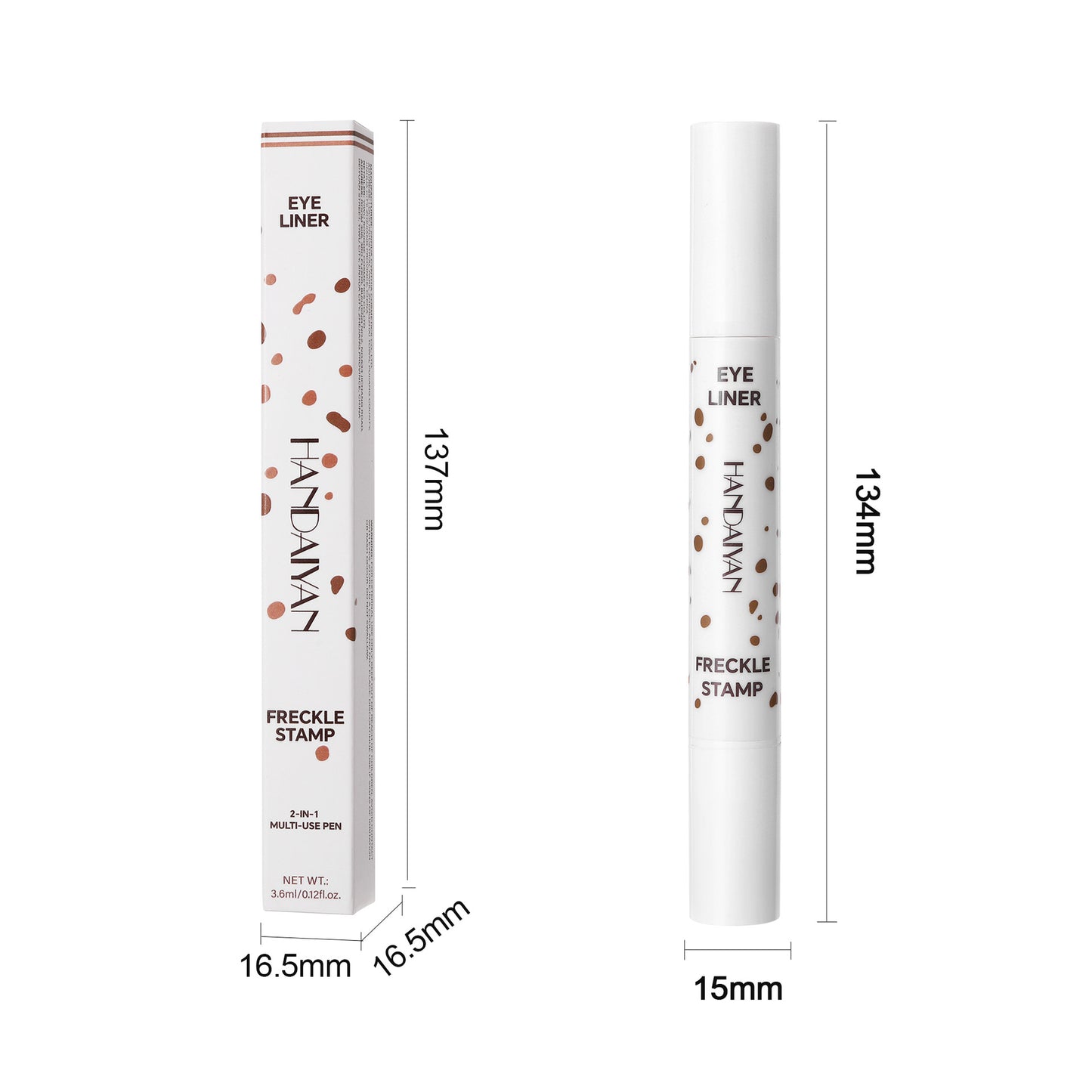 Waterproof Not Easy To Fade Natural Double-headed Freckle Eyeliner