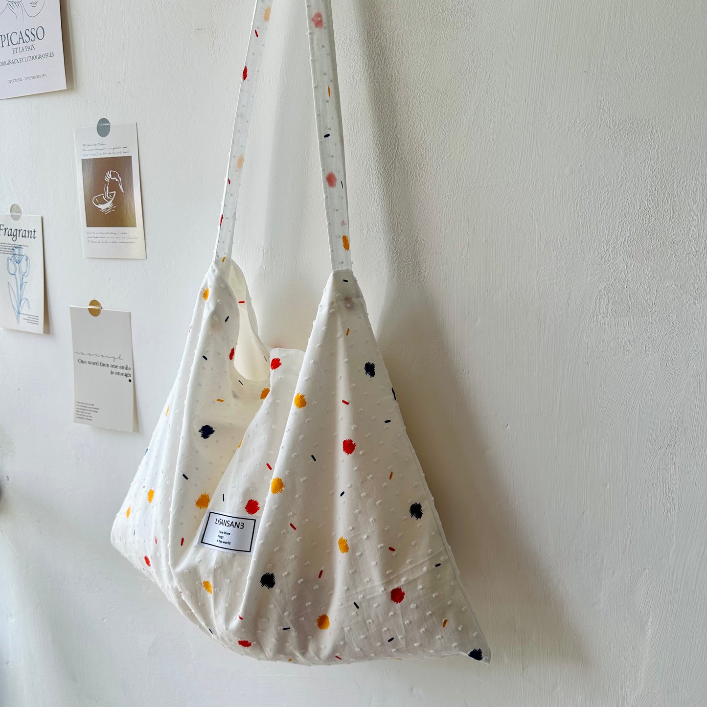 Floral Single Shoulder Canvas Bag Instagram Style Art Day Student