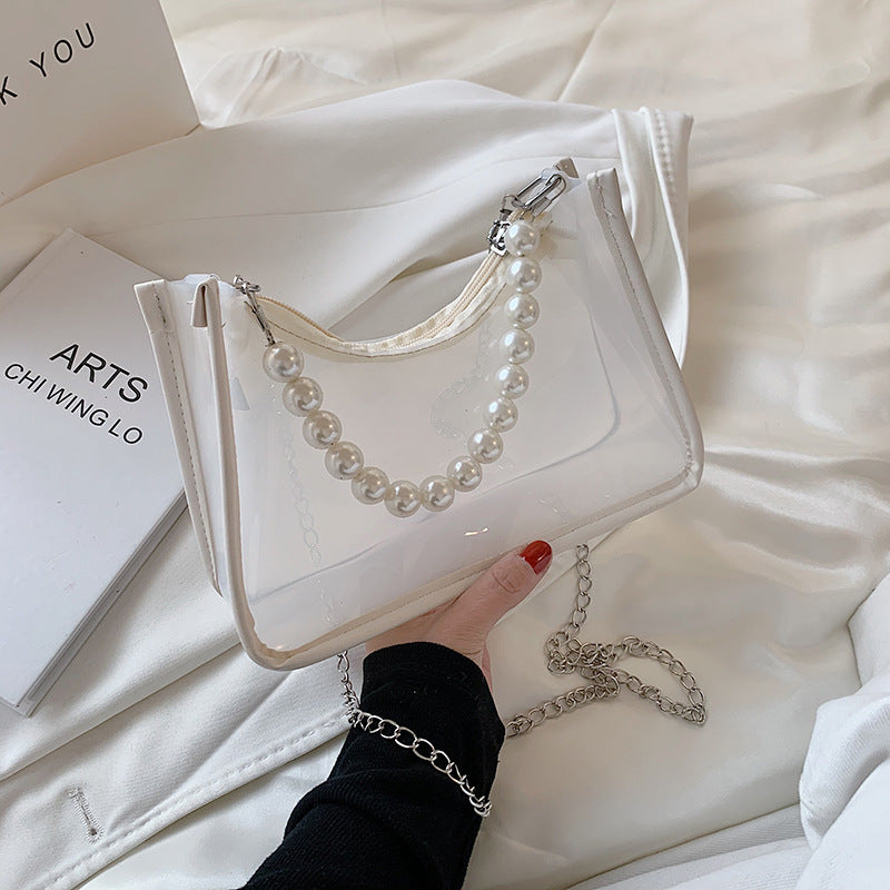 Trendy Transparent Jelly Bag Women's Handbag Chain
