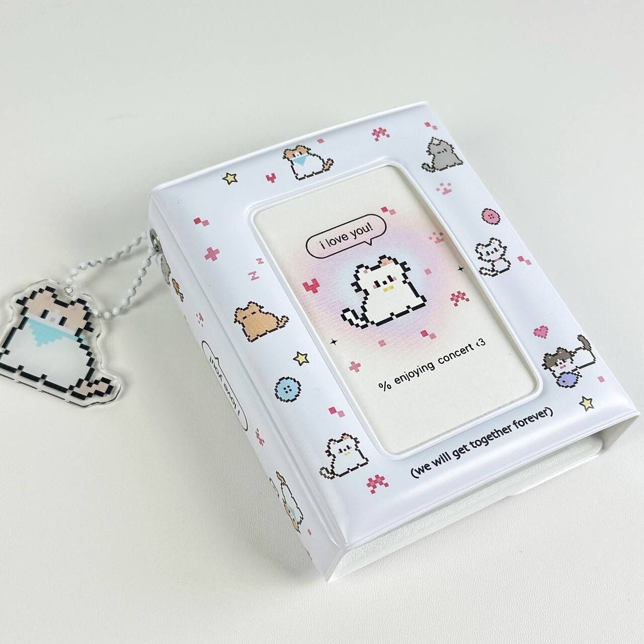 Ins Cute Pixel Style Kitten Card Storage Case