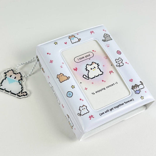 Ins Cute Pixel Style Kitten Card Storage Case