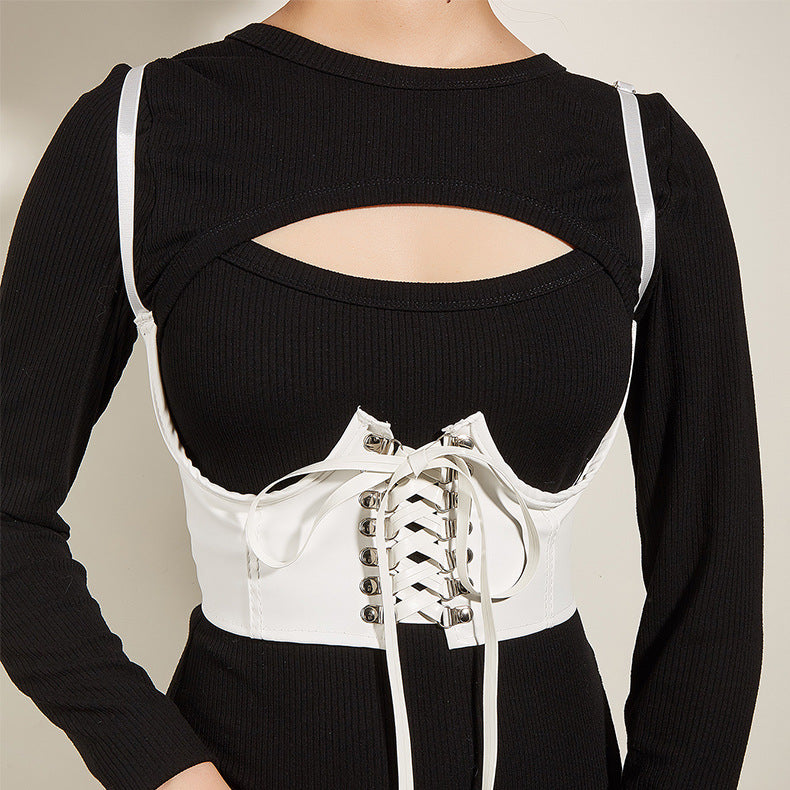 French Style European And American Fried Street Dark Girl Wrapped Chest Strap Waist Seal