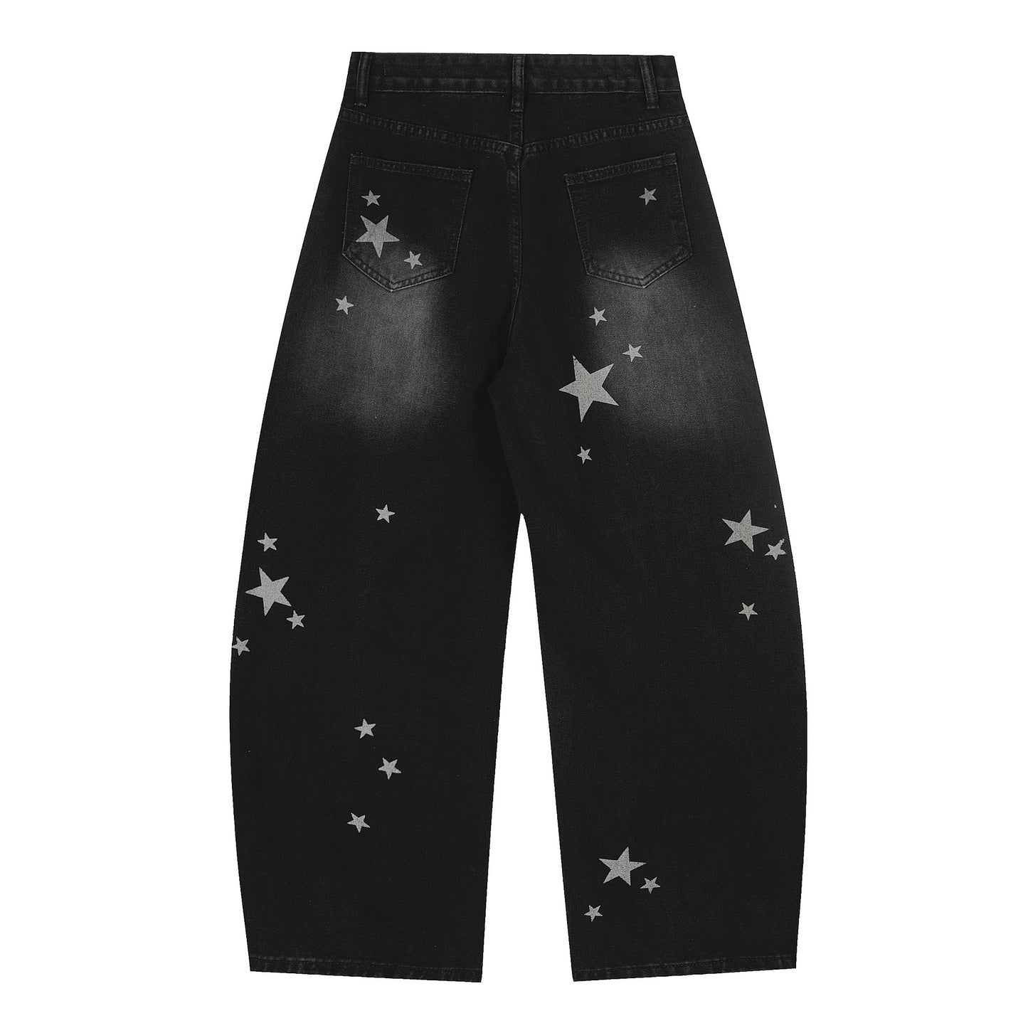 Distressed Scimitar Cotton Pants Jeans