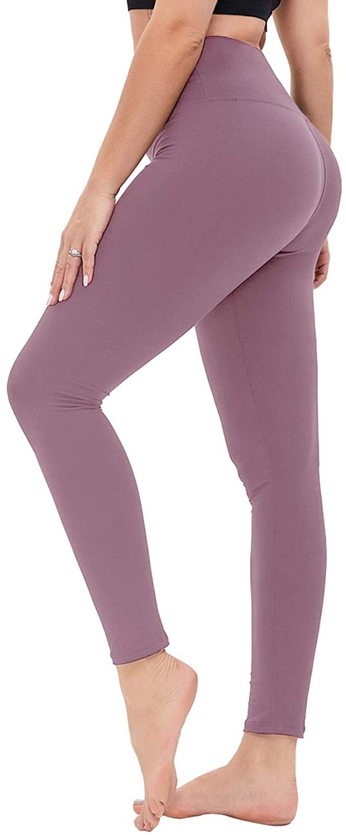 Solid Color High Waist Cropped Leggings