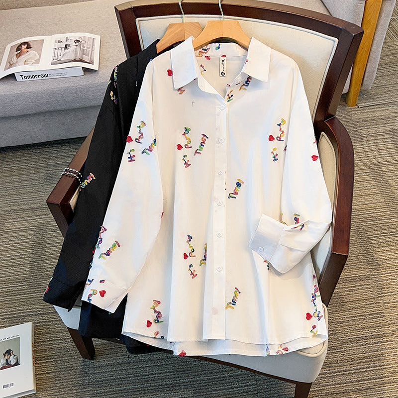 Fashion Personality Female Letter Embroidered Top