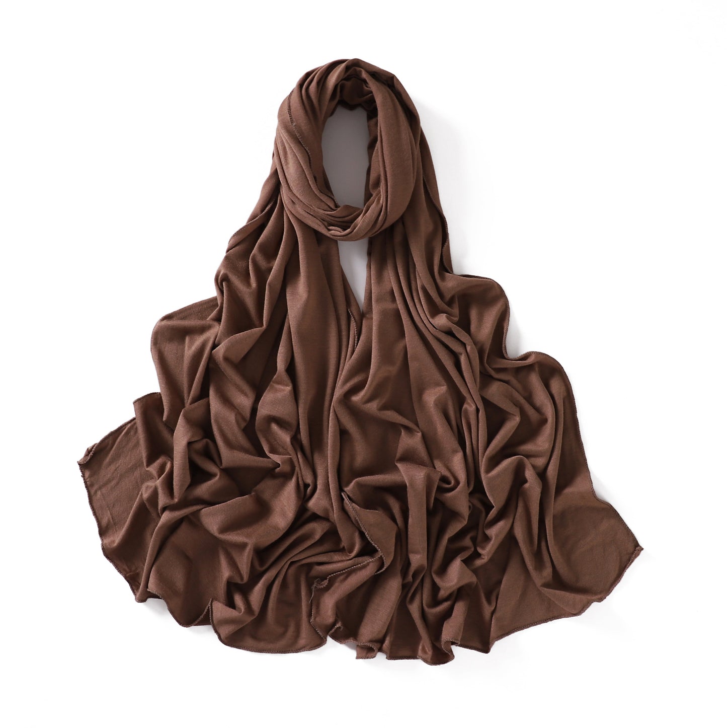 Colors Solid Color Modal Scarf Small Size Monochrome Jersey Veil Mercerized Cotton Scarf