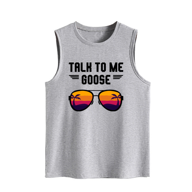 Letter Sleeveless Strap European And American Women's Top