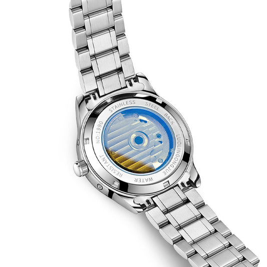 Business Hollow Men's Stainless Steel Mechanical Watch