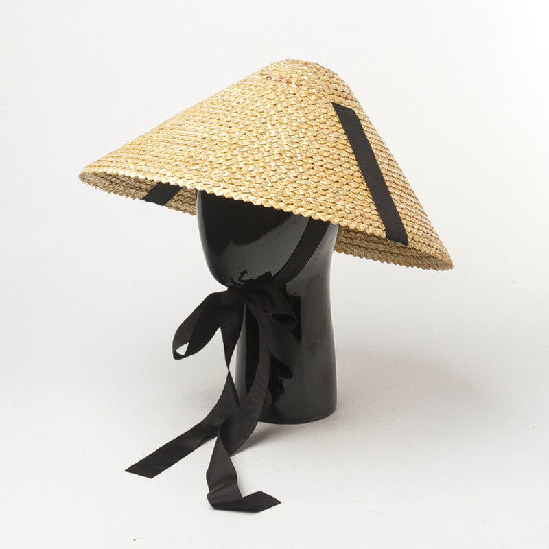 Strap Small Wave Woven Straw Hat