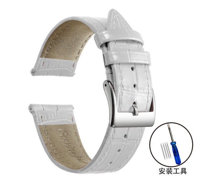 Leather Strap With Cowhide And Bamboo Knot Pattern