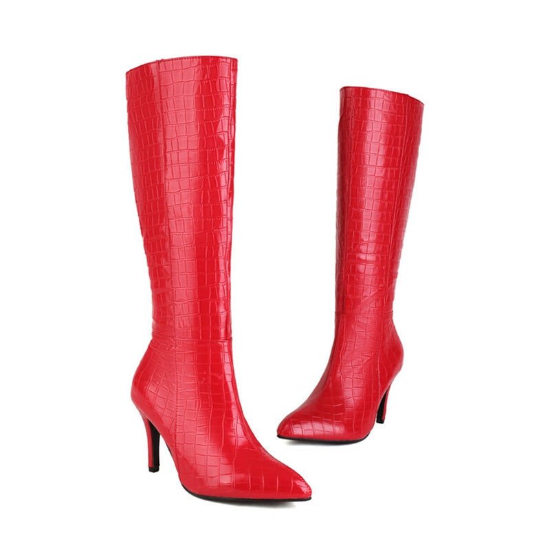 European And American Pointed Thin Heel Super High Boots