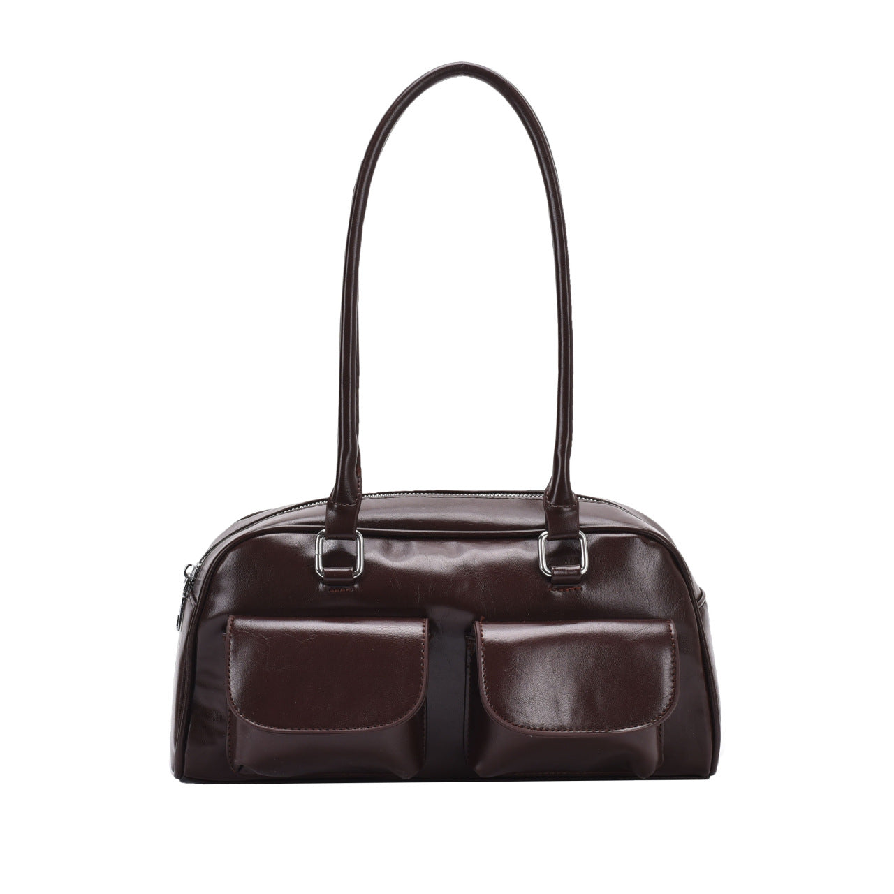 College Style Velvet Frosted Leather Bow Ribbon Commuter Bag Advanced Simple