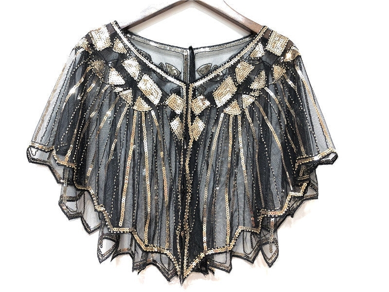 Shawl Outer Match Short And Thin Sequined Dress