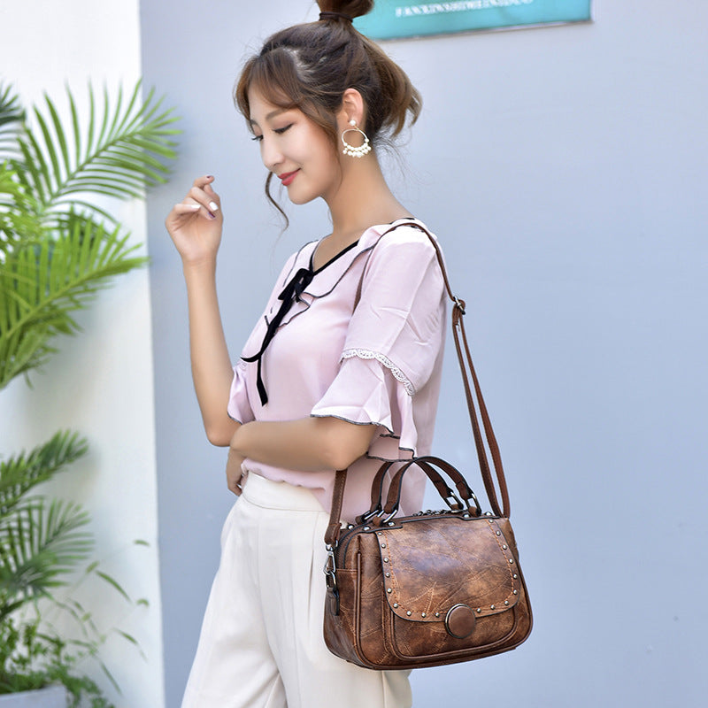 Fashion Ladies Soft Leather Handbag Shoulder Bag