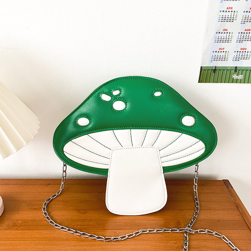 Personalized Collision Color Simulation Mushroom Crossbody Bag
