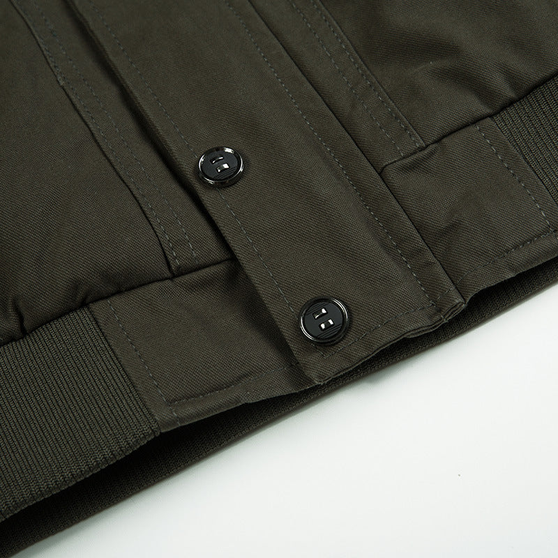 Men's Casual Cotton Tooling Plus Size Jacket