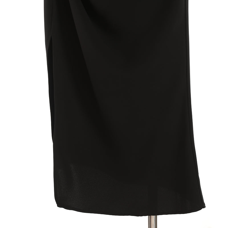 Elegant Irregular Slit Suit Skirt Women