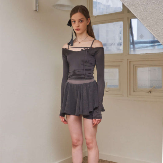 Casual Sports Pleated A-line Short Skirt Female
