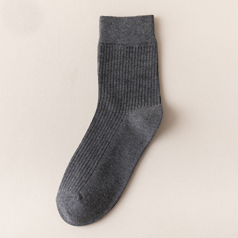 Solid Color Vertical Stripe Deodorant Business Stockings