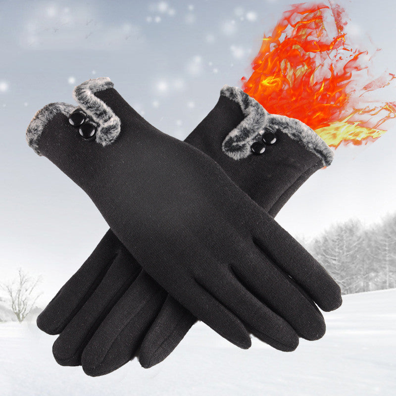 Women's Outdoor Cycling Touch Screen Gloves Without Inverted Fleece