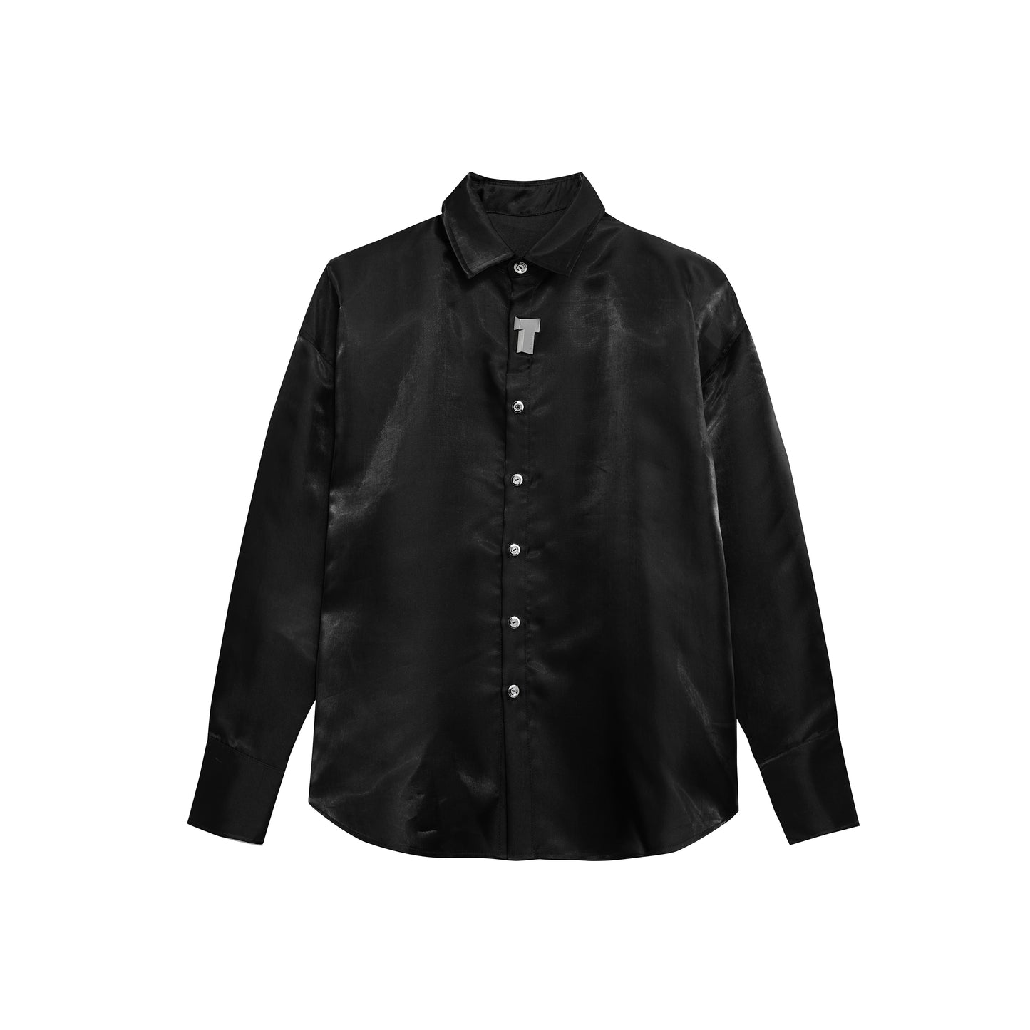 Padded Shoulder White Shirt Metal Embellished Loose High-grade Cardigan Jacket