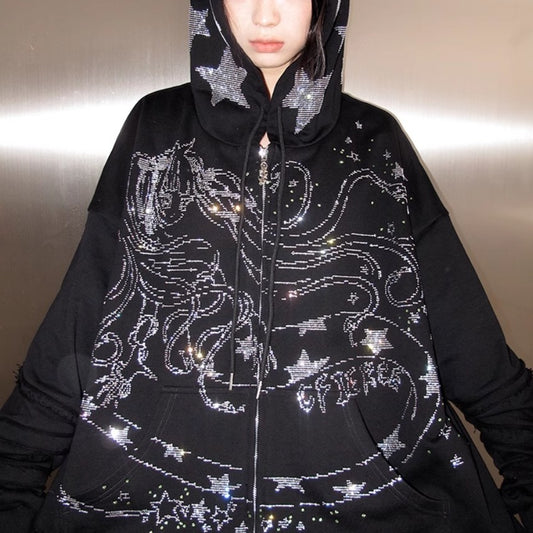 Snake Demon Girl Hot Diamond Hoodie