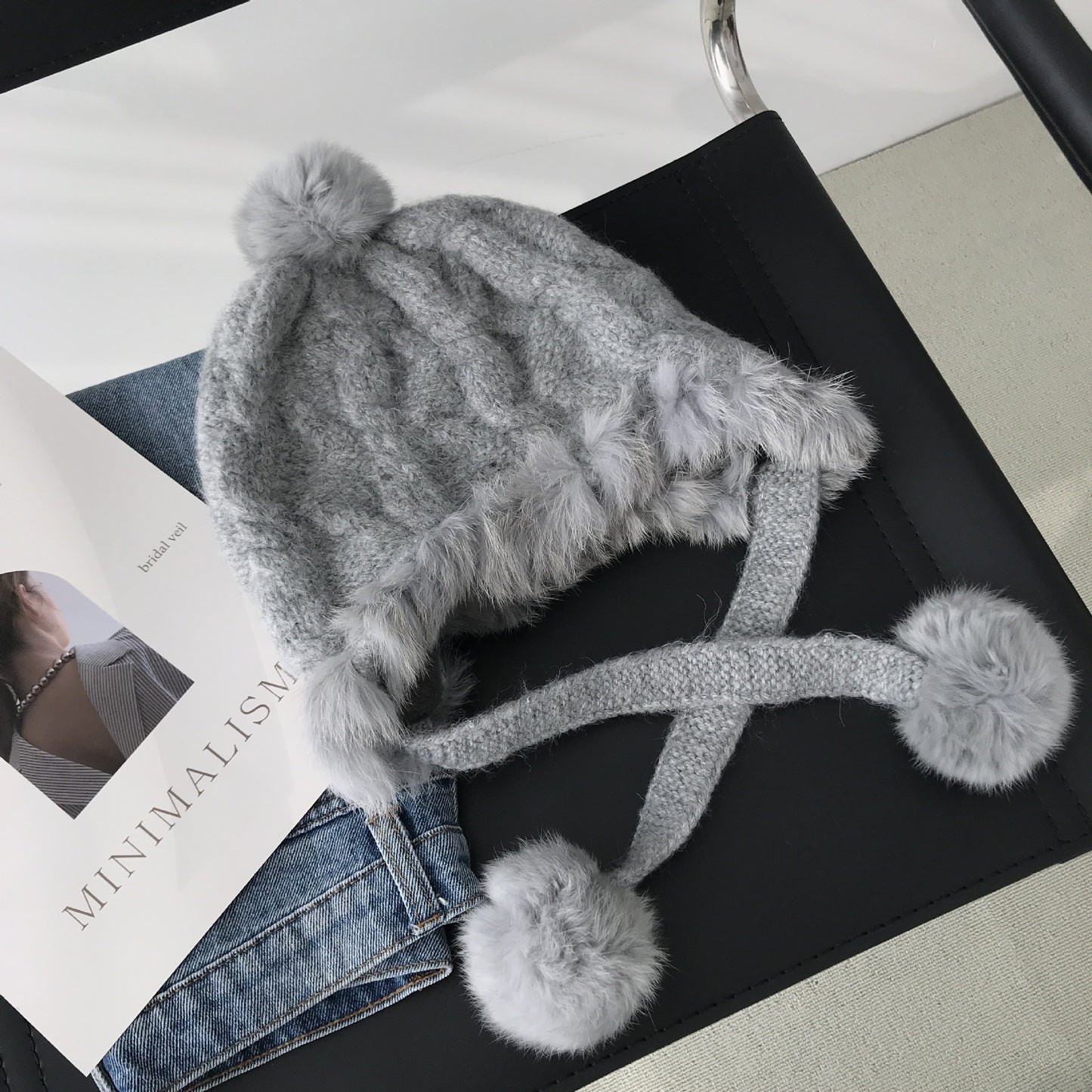 Gentle All-match Fleece Rabbit Fur Lei Feng Hat
