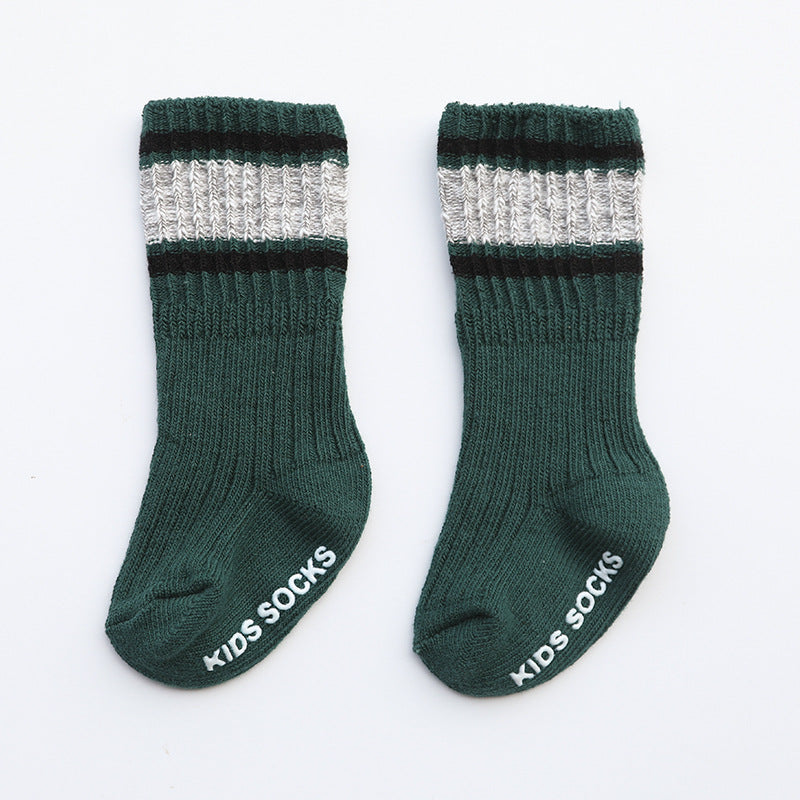 New Double Middle Tube Non-slip Baby Socks Non-slip