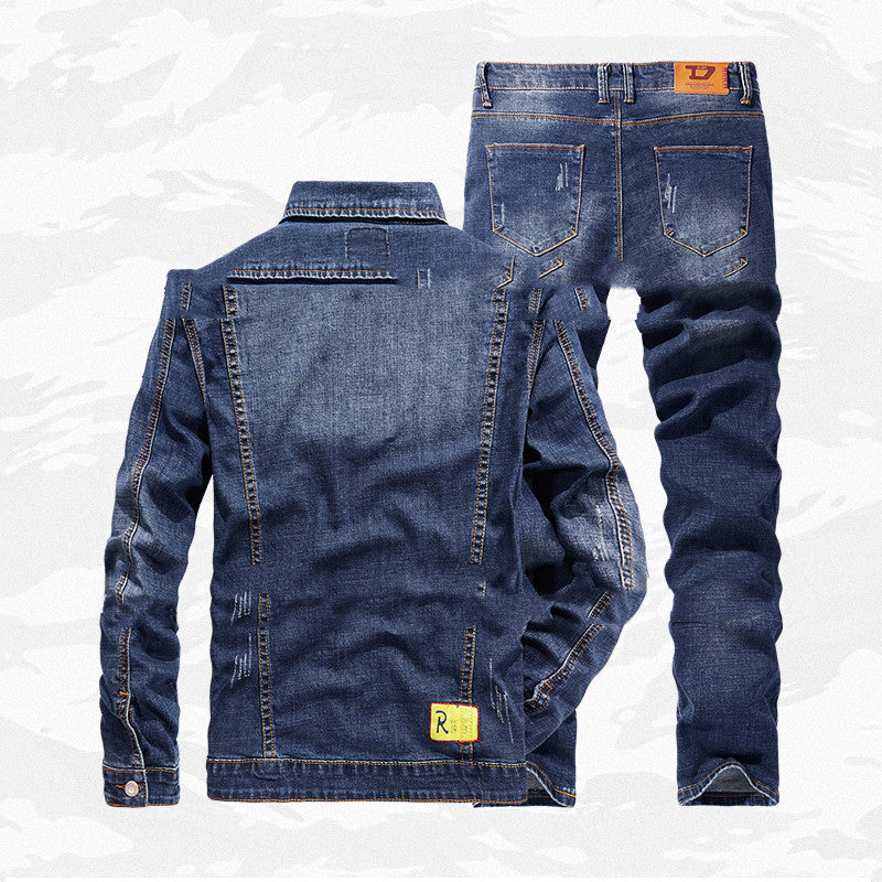 Herrers Nye Mode All Match Denim Habit