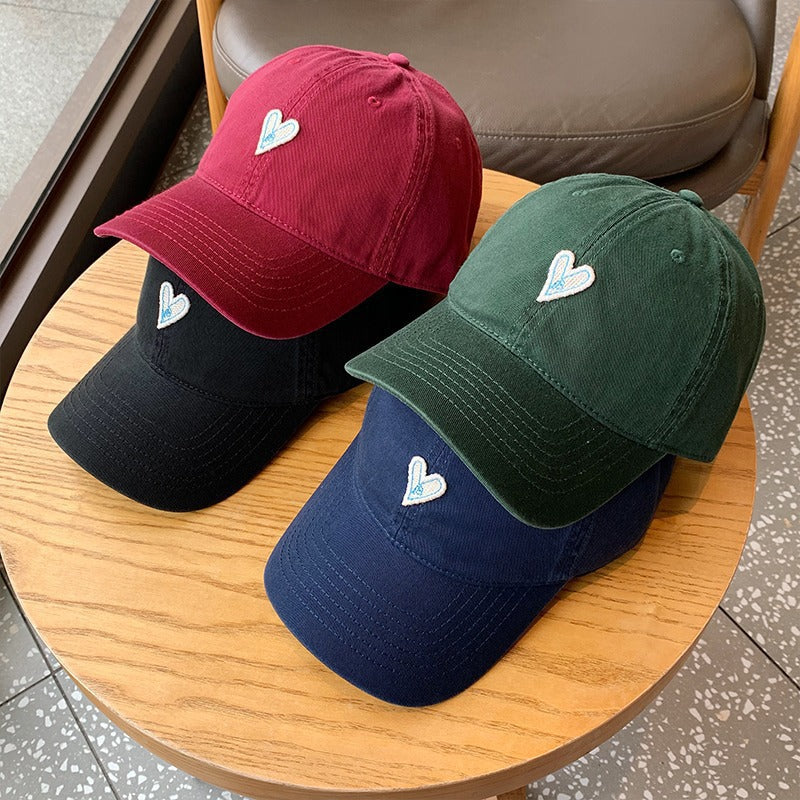 Retro Sweet Big Head Circumference Soft Peaked Cap