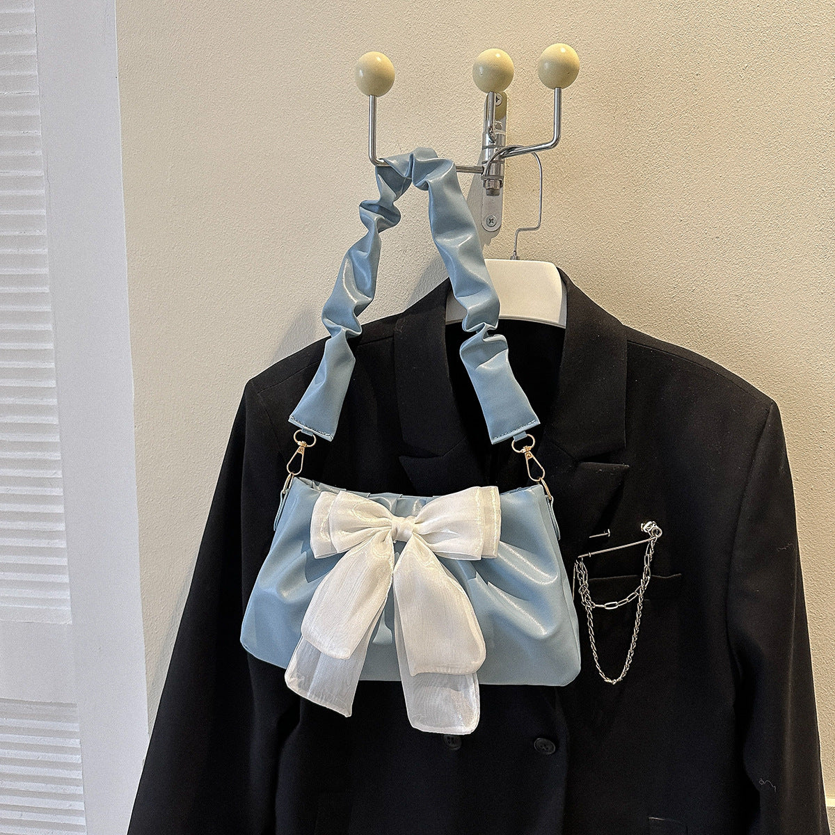 Ny Fashion Casual Kæde Crossbody Sød Sløjfe Skuldertaske