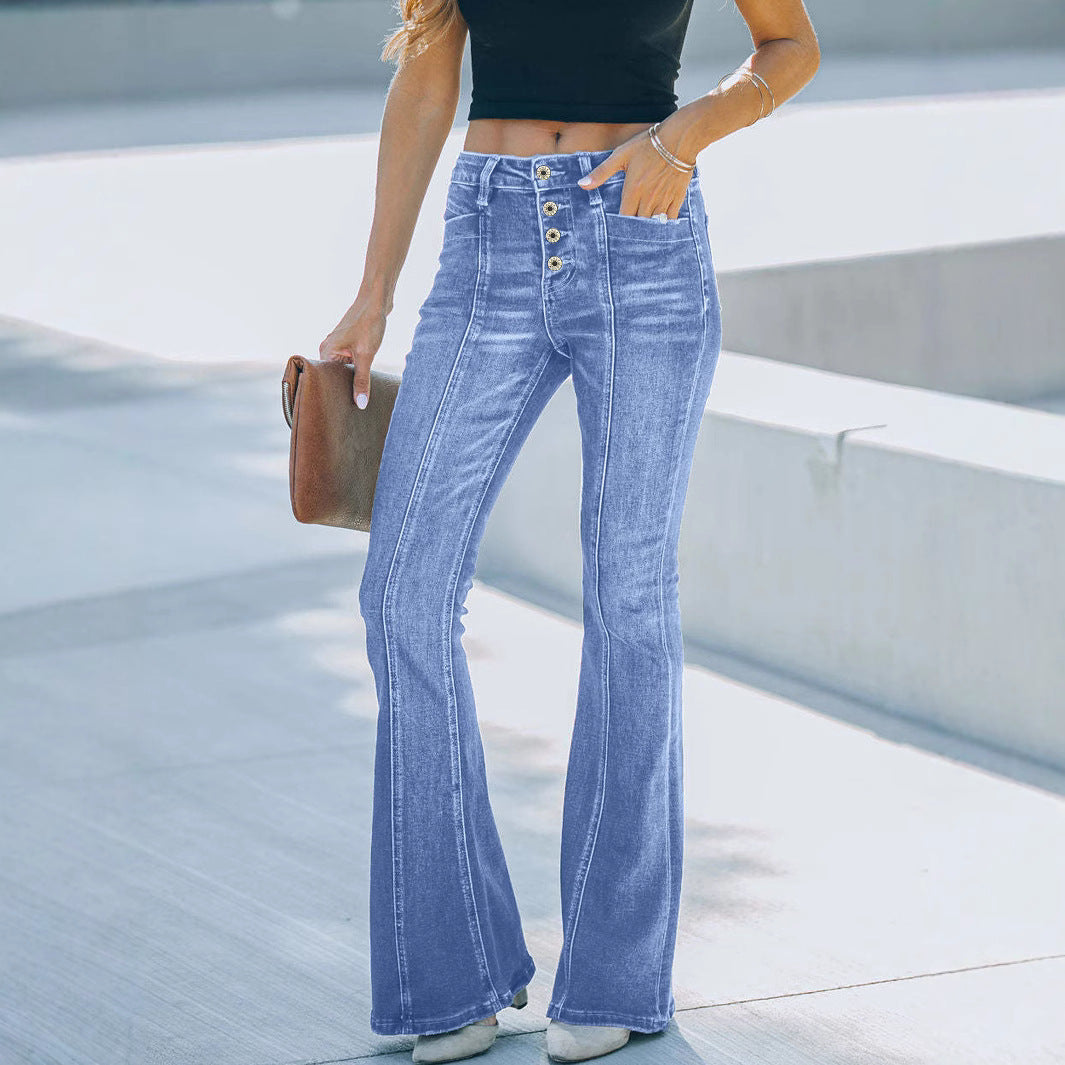 Women's Washed Stretch Fashion Jeans