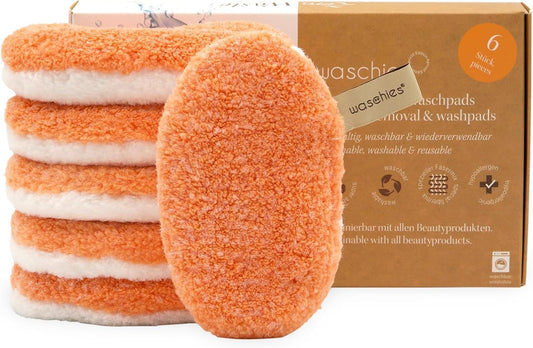 Juego De 6 Almohadillas Desmaquillantes – Albaricoque – Lavables, Reutilizables E Hipoalergénicas, Limpieza Facial Suave – Todos Los Tipos De Piel – Alternativa a Las Almohadillas De Algodón