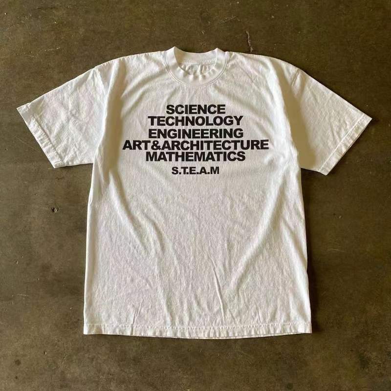 American Retro Men's And Women's Loose Fitting Niche Instagram Short Sleeved