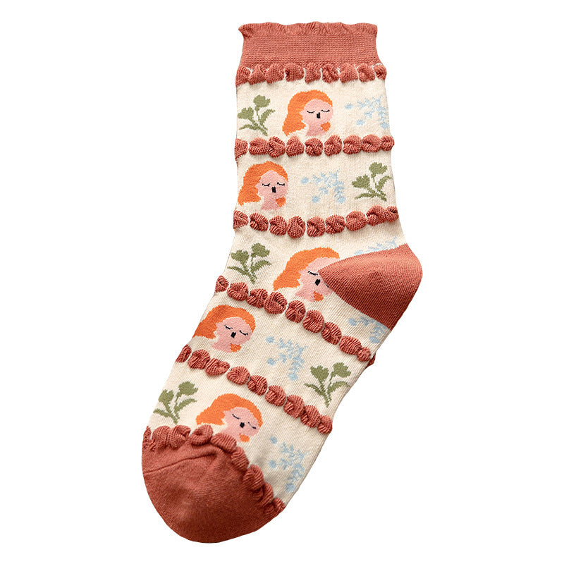 Women's Fashion Bubble Mouth Minimalist Socks