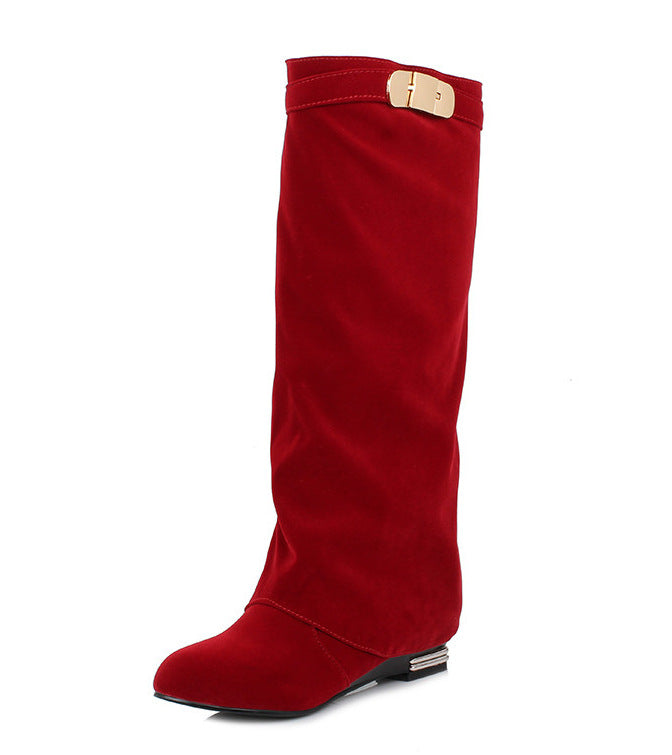 Flat Long Slimming Pants Boots