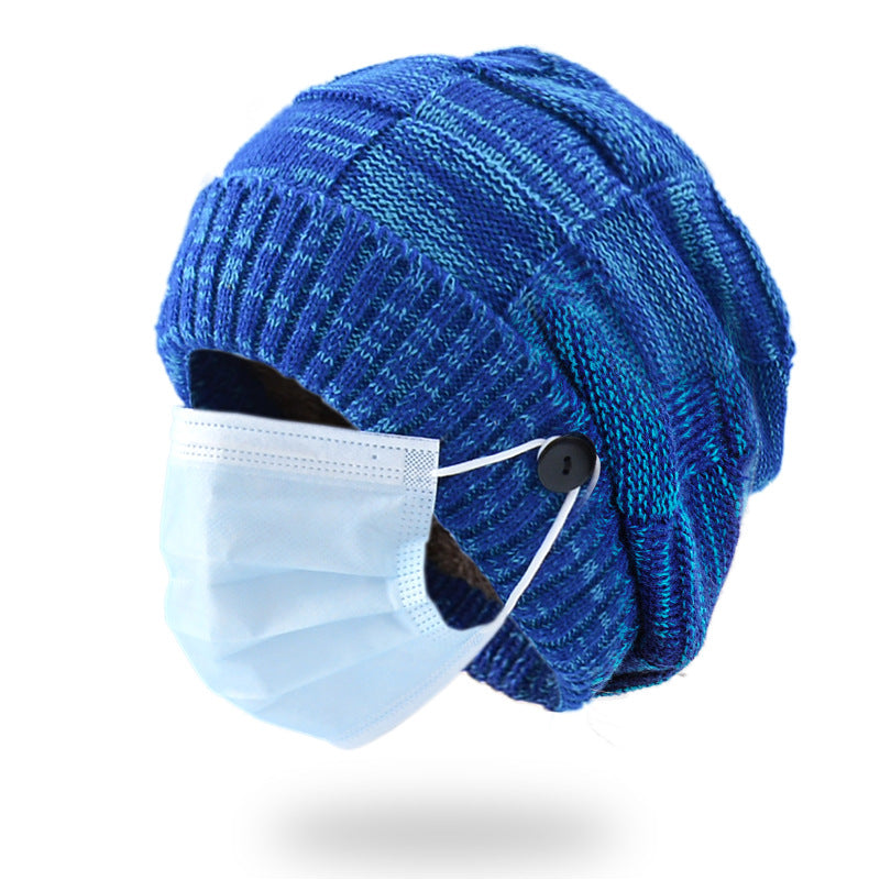 Women's Fashion Flanged Mixed Color Sweater Hat