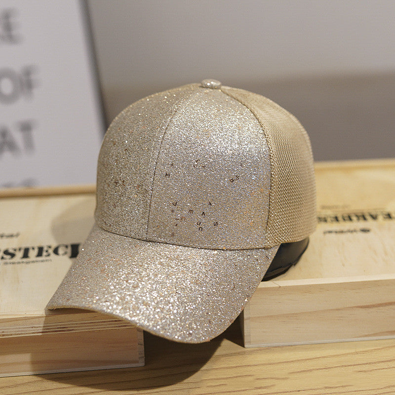 Women's Mesh Breathable Shade Mesh Sequin Hat