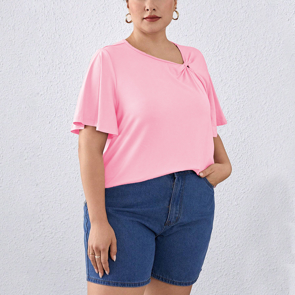 Loose And Versatile Minimalist Round-neck T-shirt