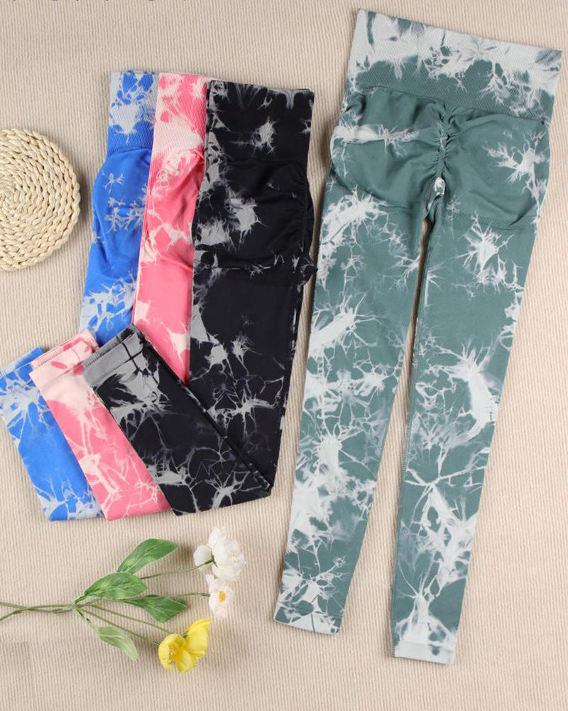 Women's Seamless Fitness Tie Dye Sports Yoga Pants